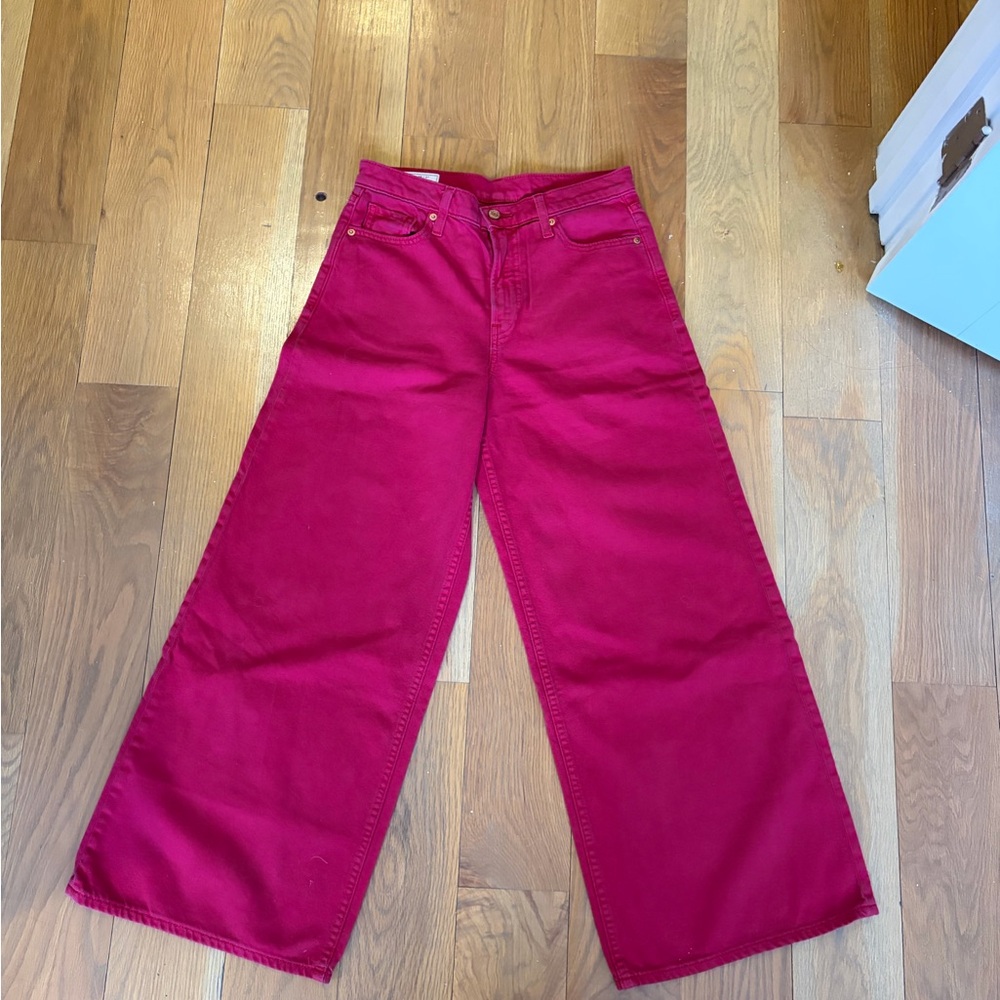 GAP Women's Red Wide-Leg Jeans
